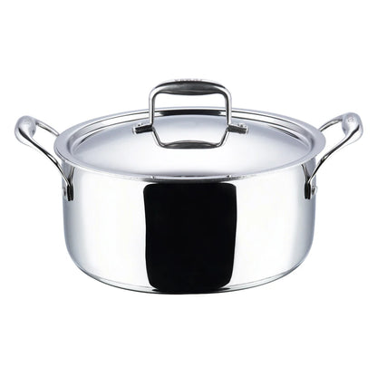 PLATINUM TRIPLY SAUCEPOT [WITH SS LID]  (Induction-Friendly, 2.5 mm Body Thickness)