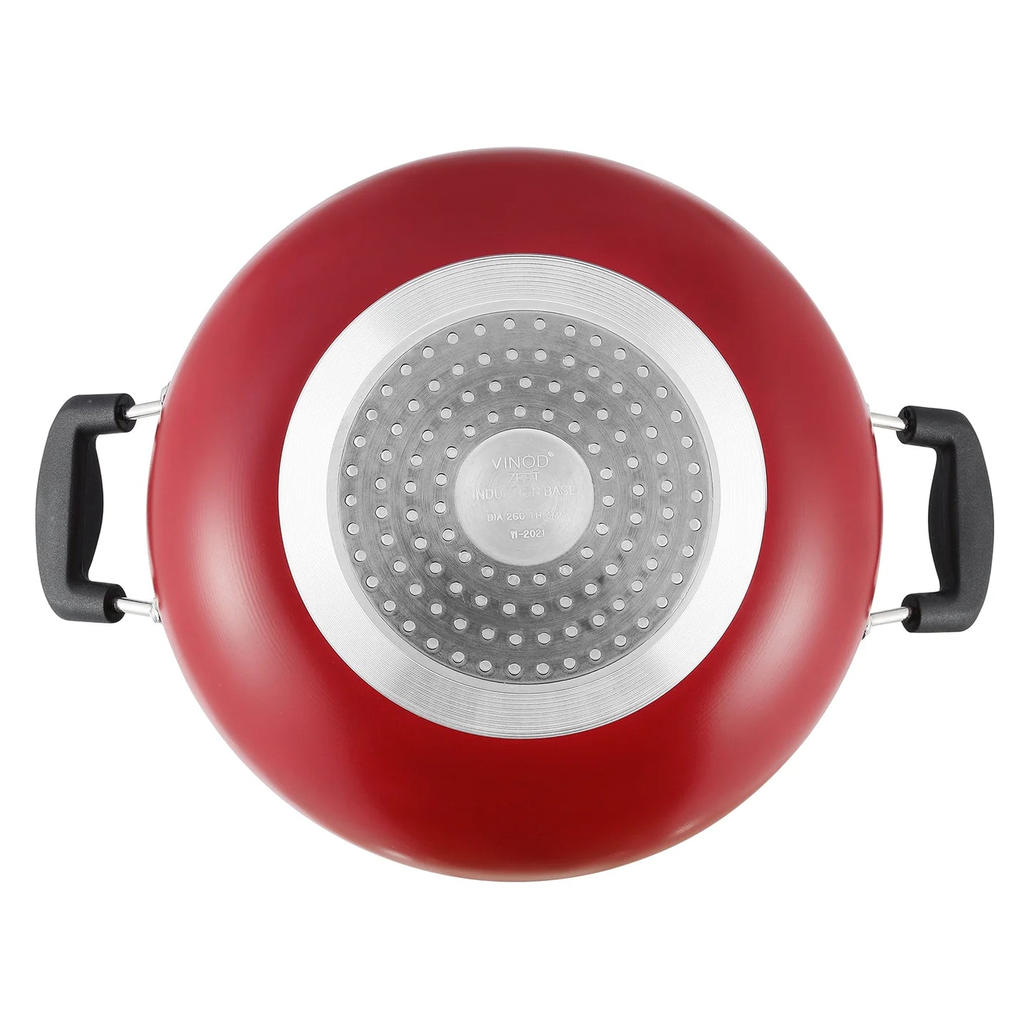 INDUCTO DEEP KADAI [WITH CLASS LID]  (Induction-Friendly, 3 mm Thickness)