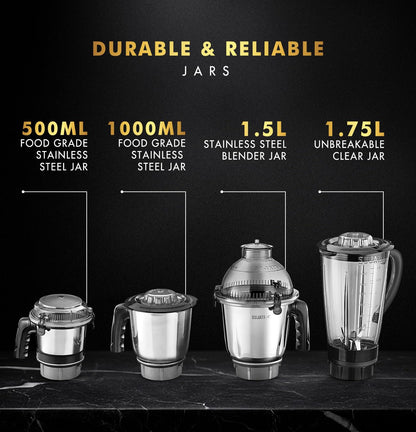 Sujata MG03 Mixer Grinder 1000W 4 Jars