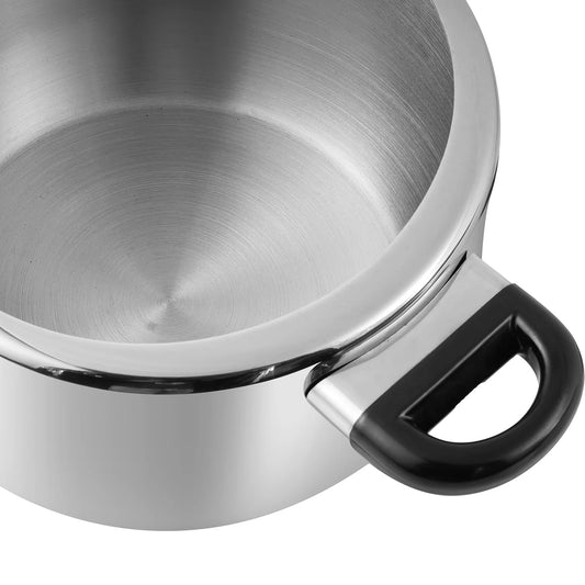 PLATINUM TRIPLY INNER LID  PRESSURE COOKER (lnduction-Friendly 2.5 mm Body Thickness, Silicone Gasket)