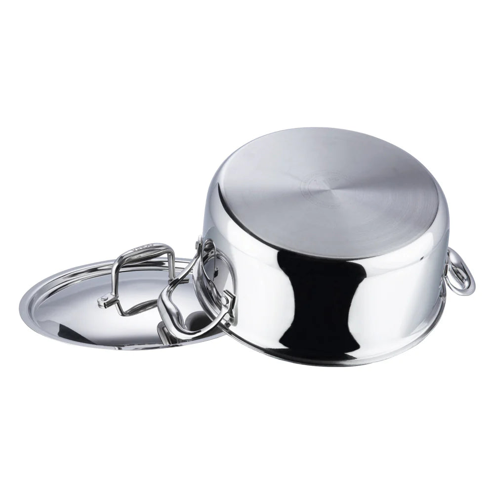 PLATINUM TRIPLY SAUCEPOT [WITH SS LID]  (Induction-Friendly, 2.5 mm Body Thickness)
