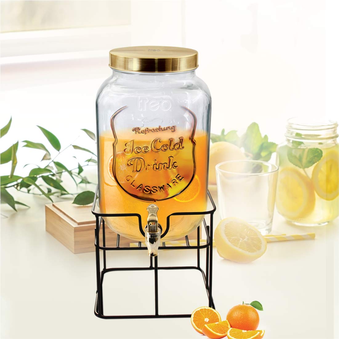 Treo Cask Glass Water Dispenser With Stand
