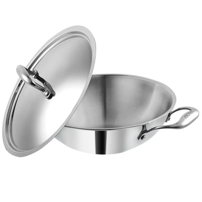 PLATINUM KADAI [WITH SS LID]  (Induction-Friendly, 2.5 mm Body Thickness)
