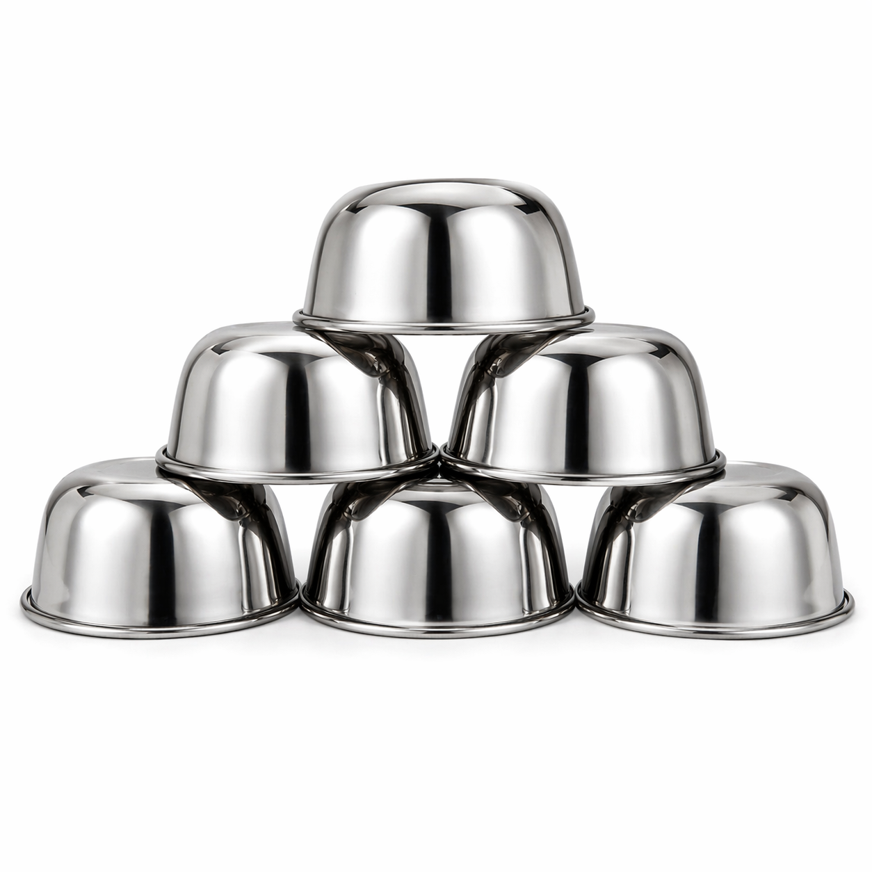 Vestasa Vinod Stainless Steel katori Mirror Polished, Pack of 6