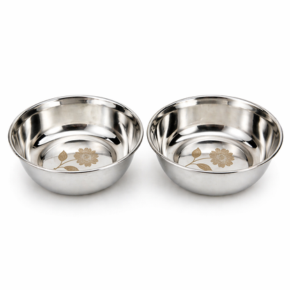Vestasa Vinod Stainless Steel katori Mirror Polished, Pack of 6