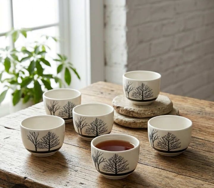 Tree Design Ceramic Bowl (Set of 3 · Buy 1 Get 2 Free)