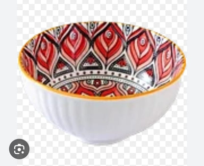 Peacock Mandala Ceramic Bowl (Set of 3 · Buy 1 Get 2 Free)