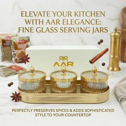 AAR Amber Dry Fruit Jar Set - 3 Jar