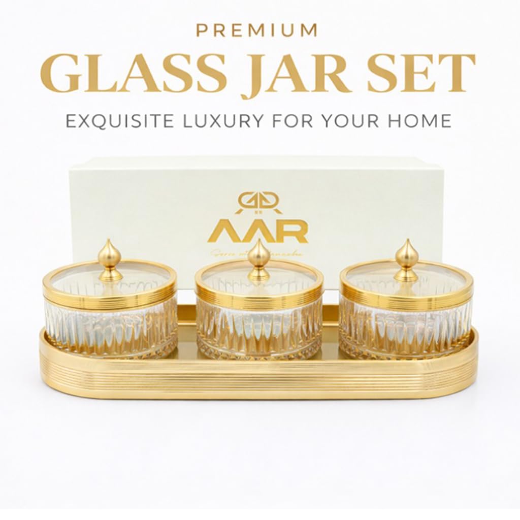 AAR Amber Dry Fruit Jar Set - 3 Jar