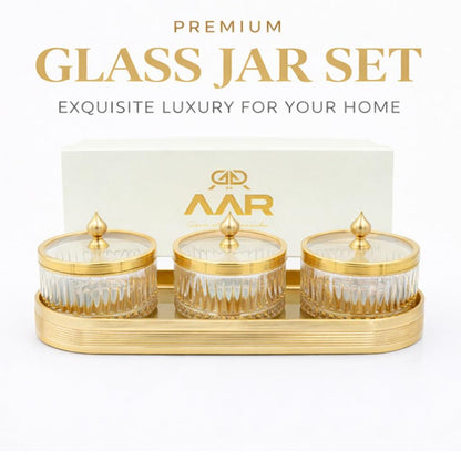 AAR Amber Dry Fruit Jar Set - 3 Jar