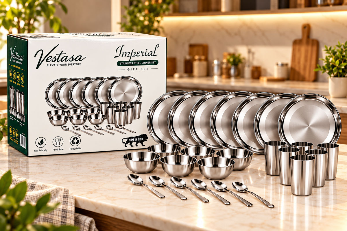 Vestasa Imperial Stainless Steel Dinner Set - 24 pc
