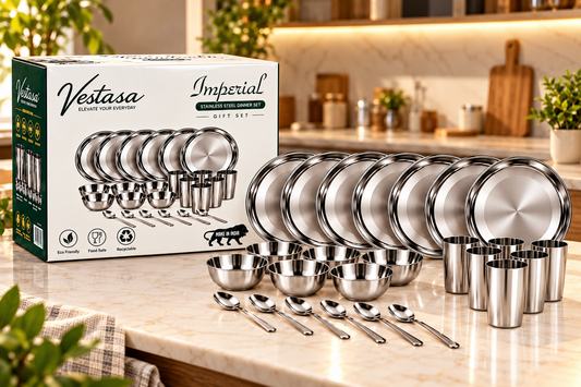 Vestasa Imperial Stainless Steel Dinner Set - 24 pc