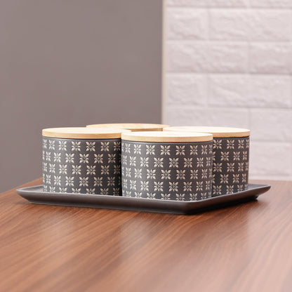 AAR Ceramica Dry Fruit Set - 4 Jar