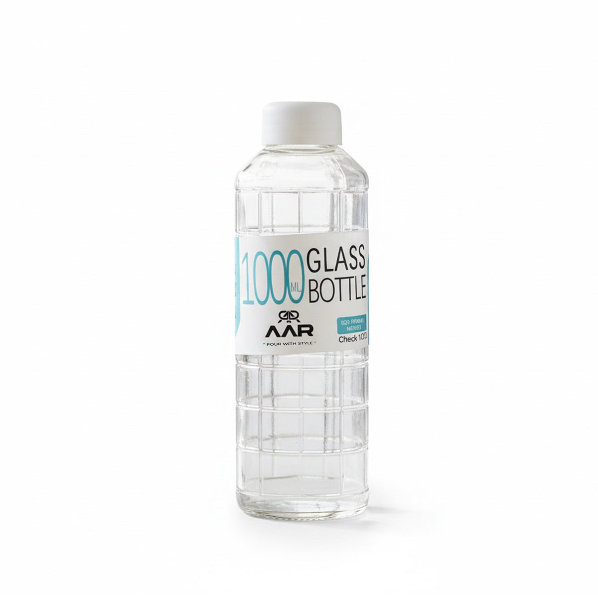 Check 1000   Plastic Lid Glass Bottle