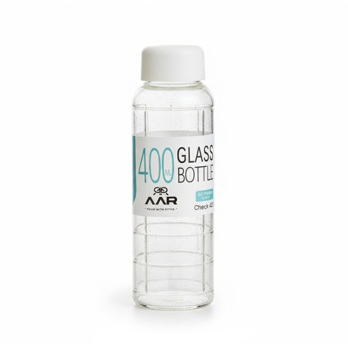 Check 400 Plastic  Lid Glass Bottle