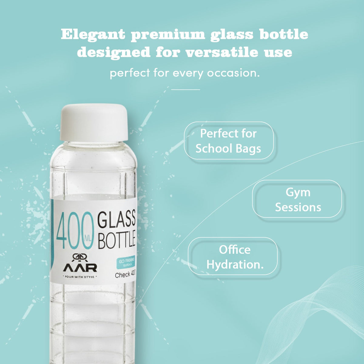 Check 400 Plastic  Lid Glass Bottle