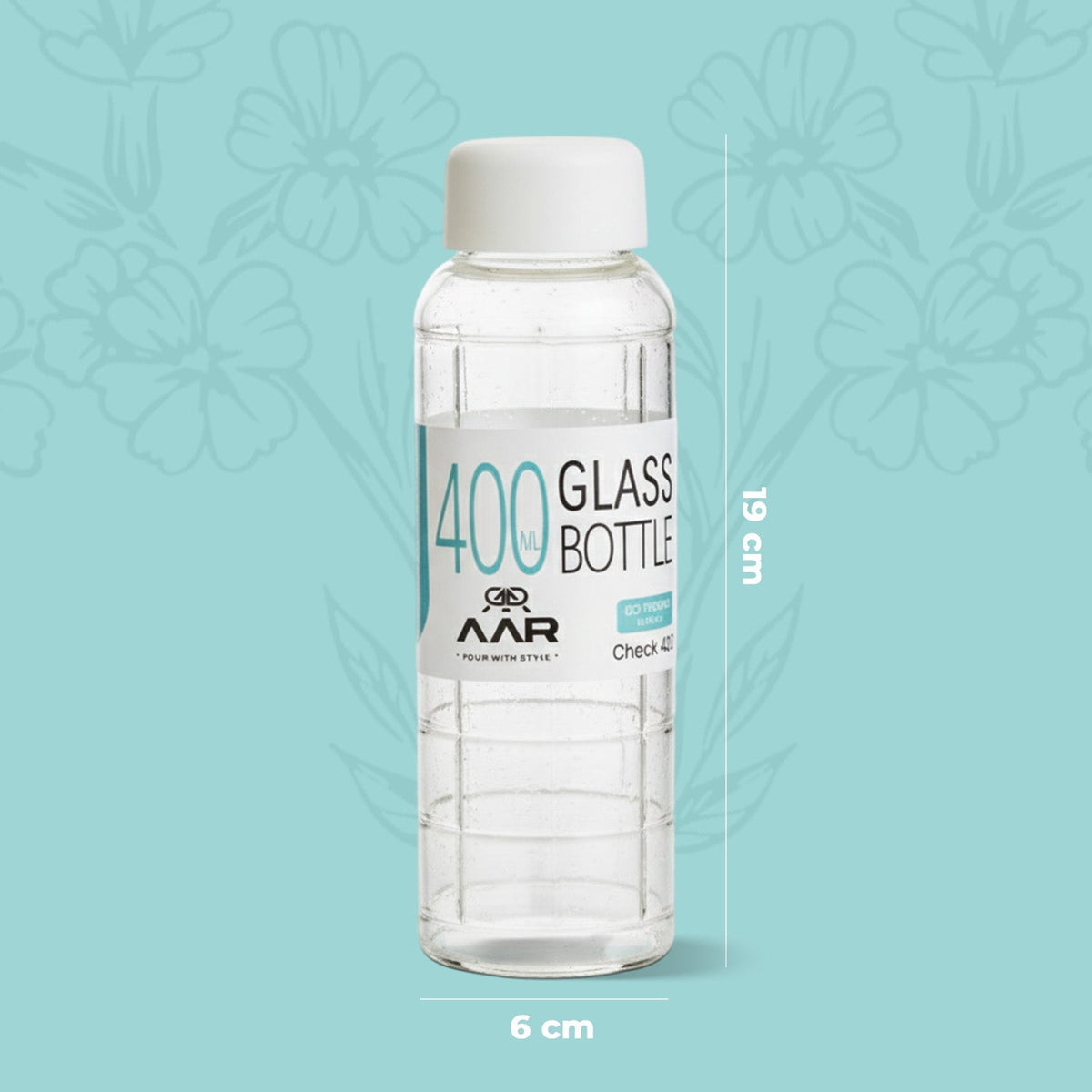 Check 400 Plastic  Lid Glass Bottle