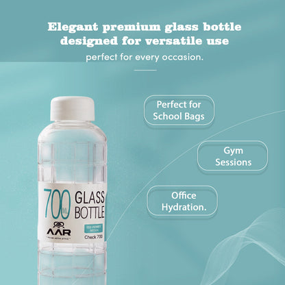 Check 700 Steel Lid Glass Bottle