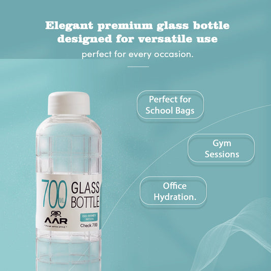 Check 700 Steel Lid Glass Bottle