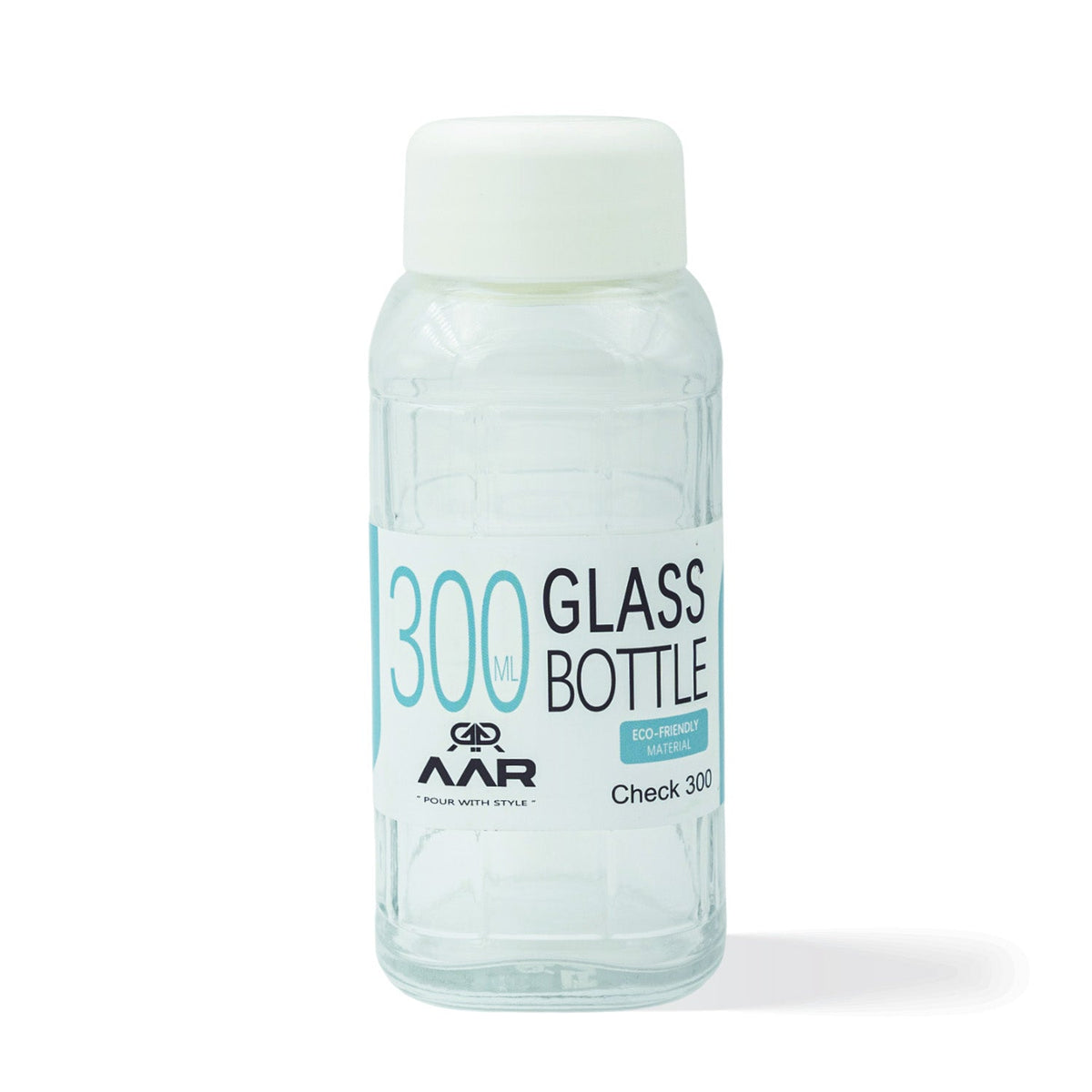 Check 300 Plastic Lid Glass Bottle