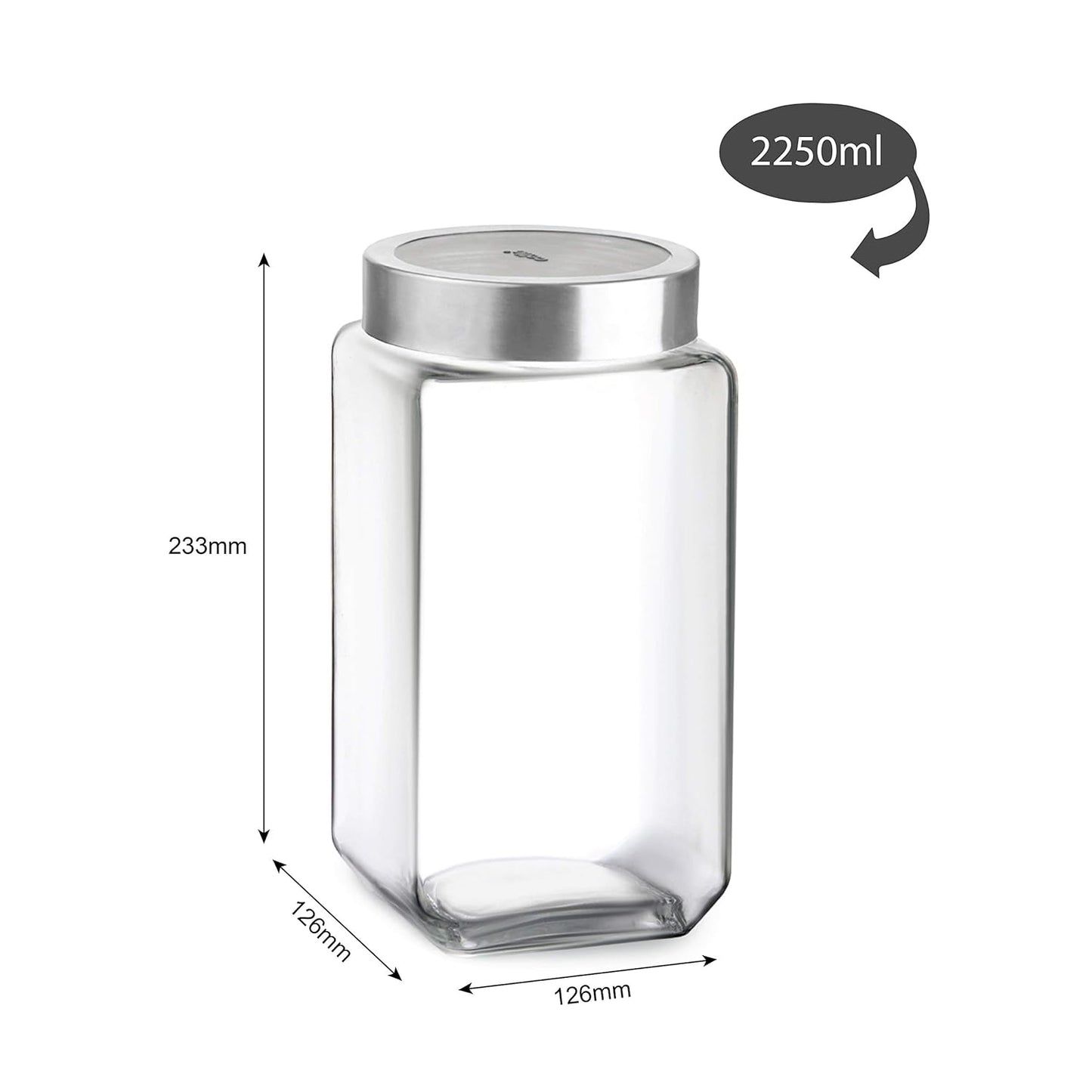 Cello Qube Fresh Glass Storage Jar