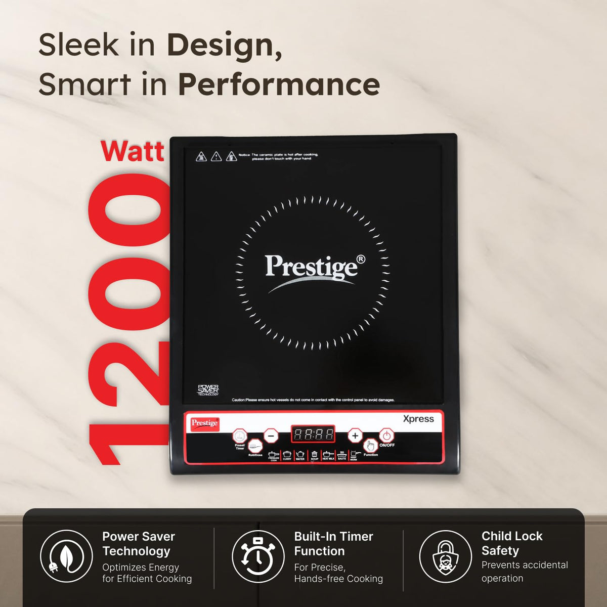 Prestige Express Induction Cooktop 1200 W