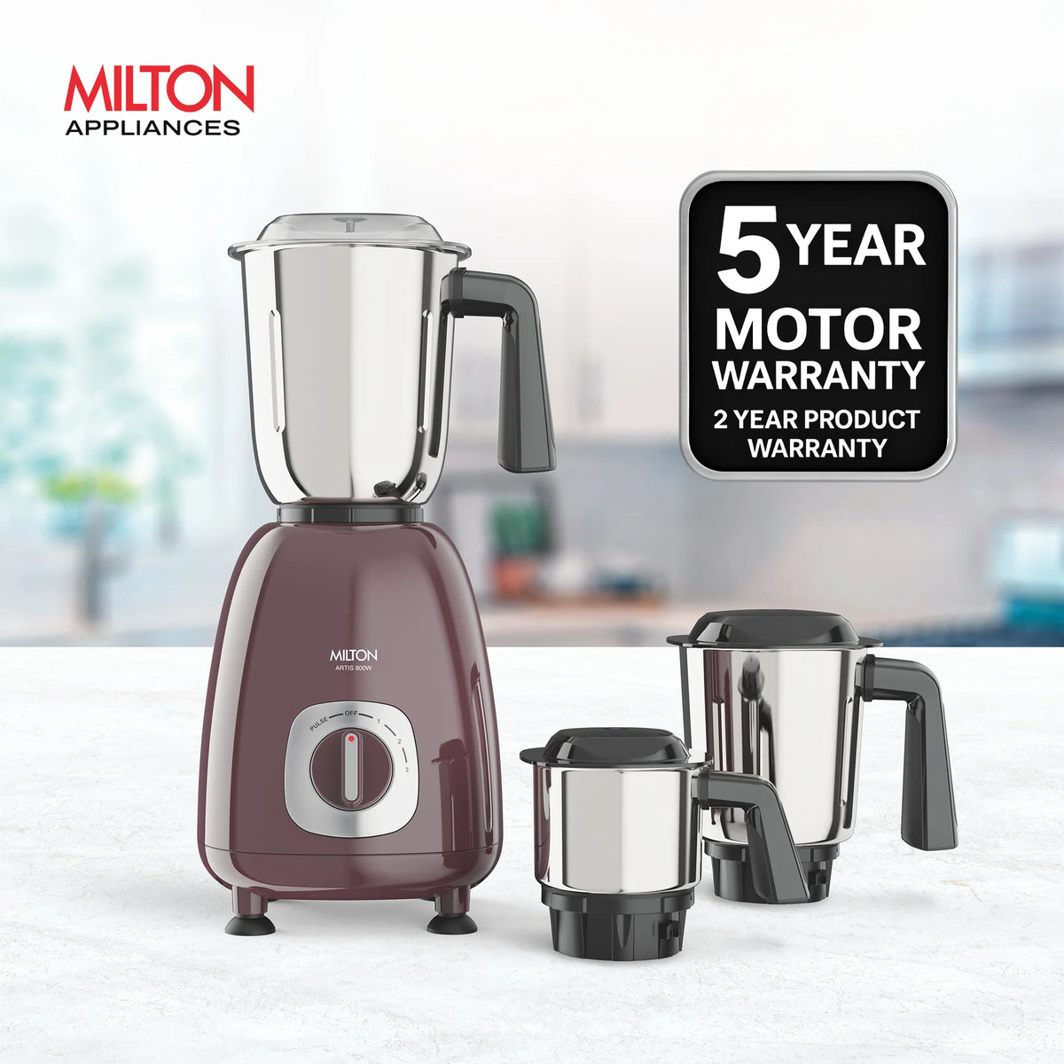 Milton Glamora Mixer Grinder 500 W