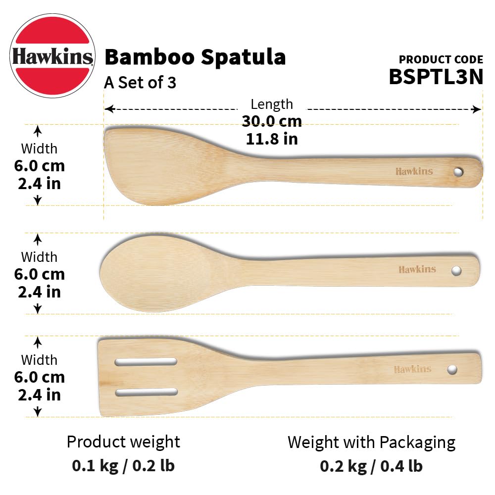 Hawkins Bamboo Spatula Set of 3