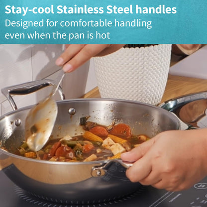 Hawkins Pro Tri-Ply Deep Fry Pan Kadai