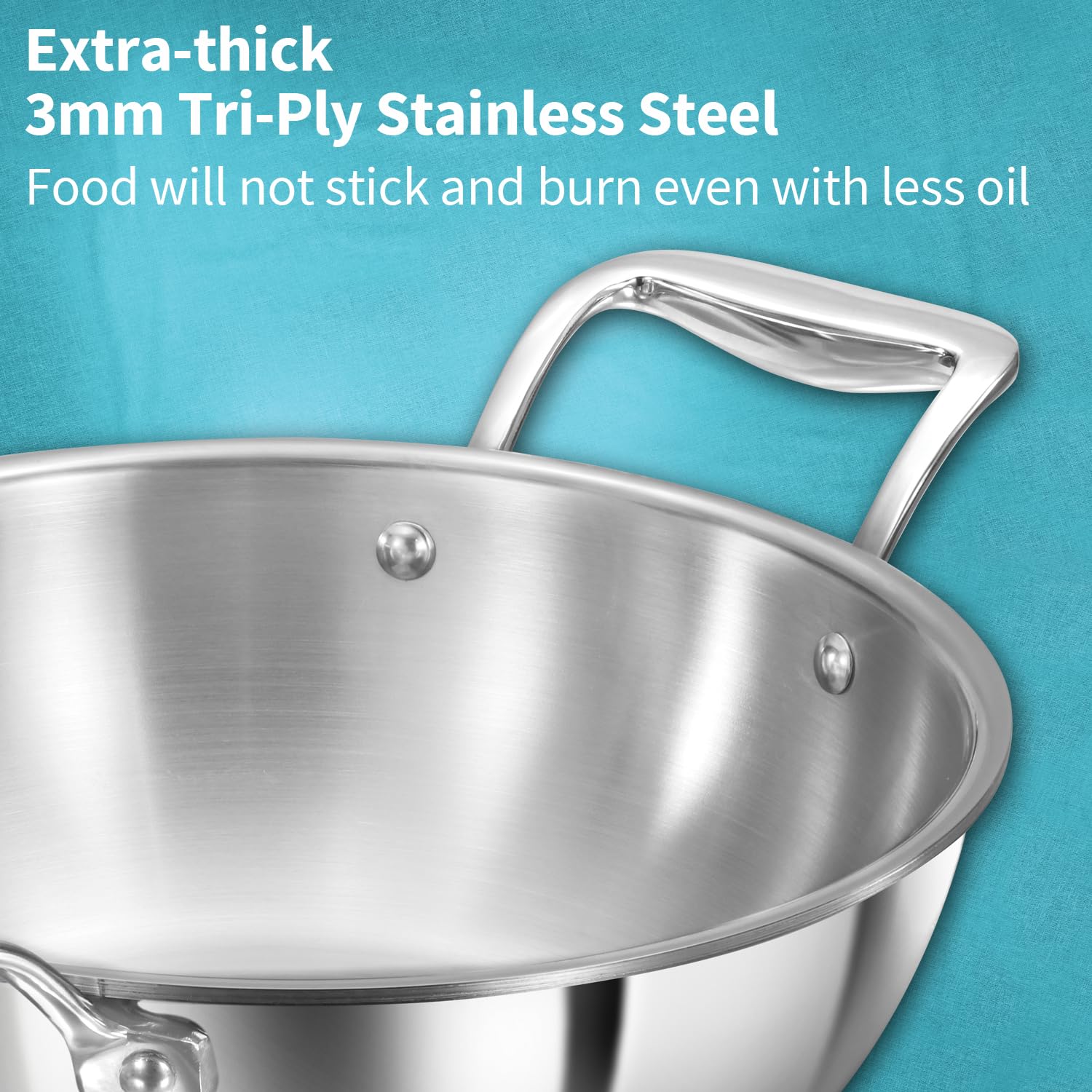 Hawkins Pro Tri-Ply Deep Fry Pan Kadai