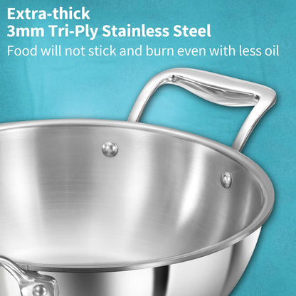 Hawkins Pro Tri-Ply Deep Fry Pan Kadai
