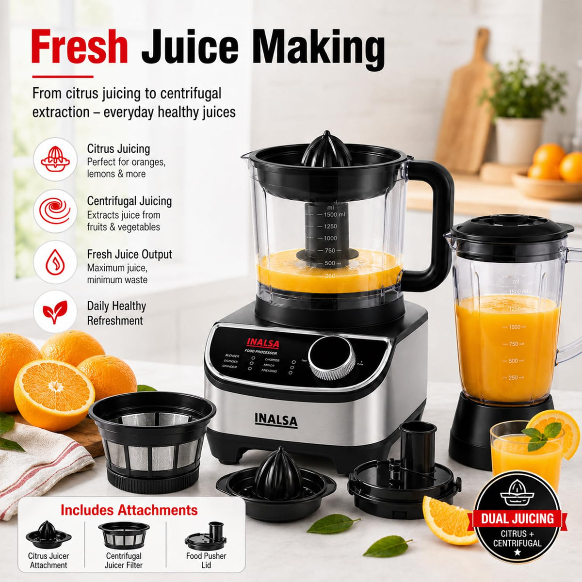 Inalsa Inox 1200 Food Processor