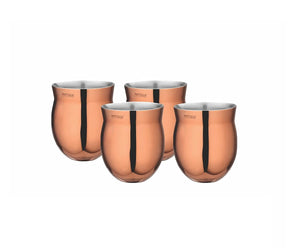 Mintage Double Wall Kullad Set of 4 150ml Rosegold