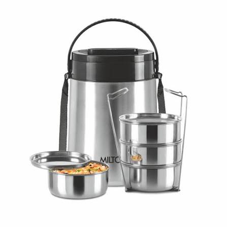 Milton Steel Classic-3 Thermoware Tiffin, 3 x 320 ml
