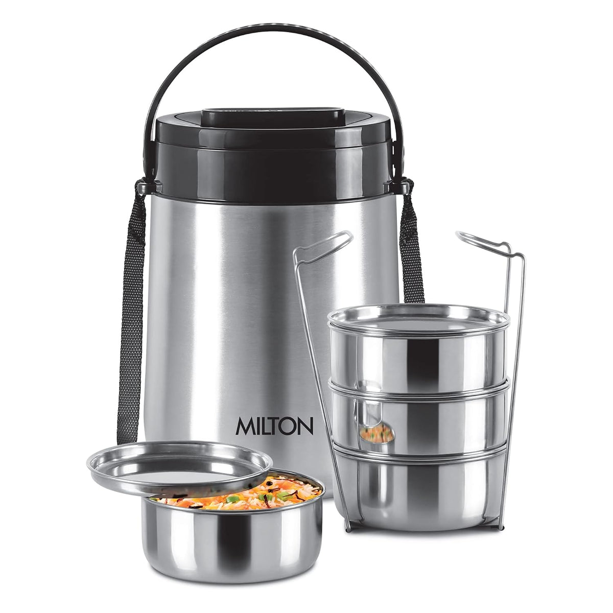 Milton Steel Classic-4 Thermoware Tiffin, 4 x 320 ml