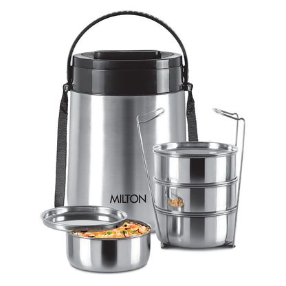 Milton Steel Classic-4 Thermoware Tiffin, 4 x 320 ml