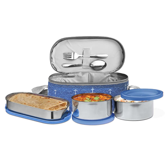 Milton Corporate Steel Softline Tiffin, 3 Containers