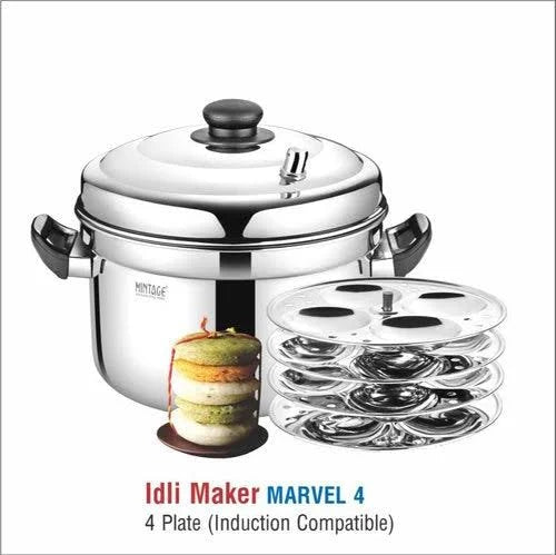 Mintage Idli Maker Marvel Stainless Steel Induction Base