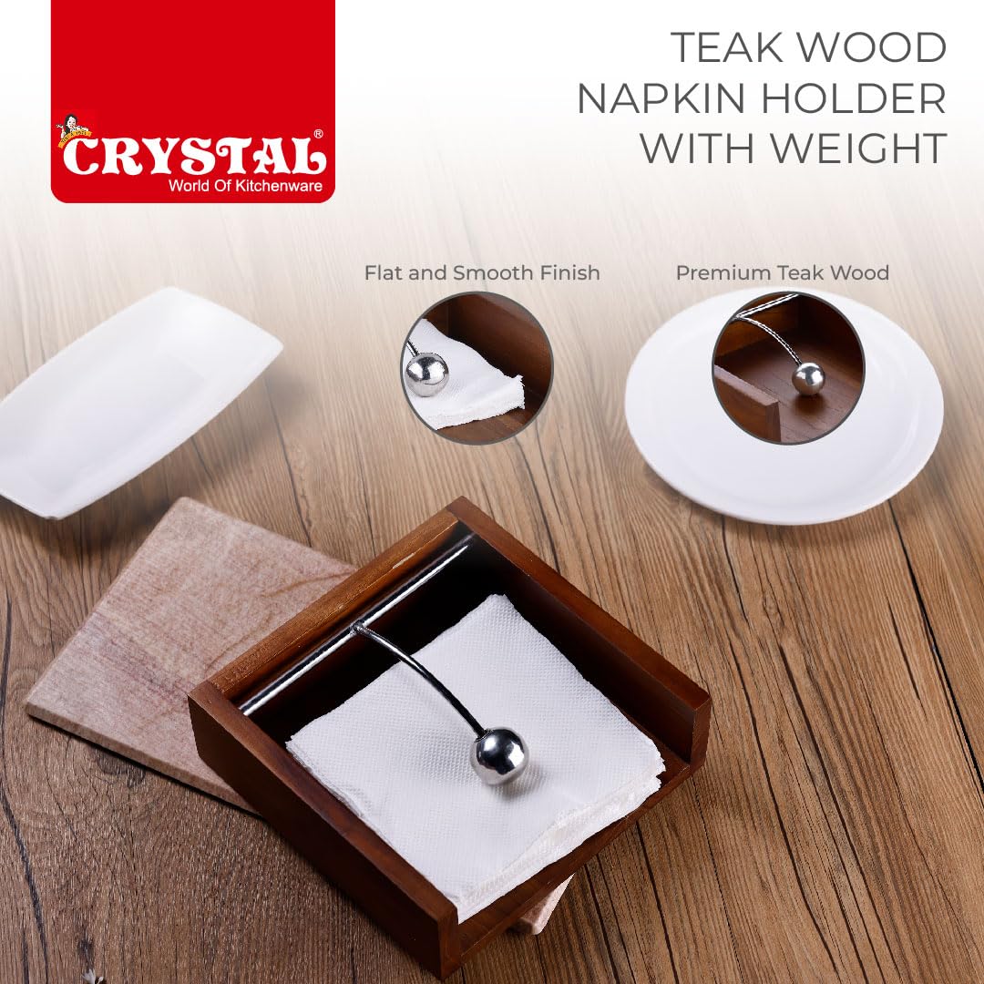 Crystal T/W Napkin Holder with Weight