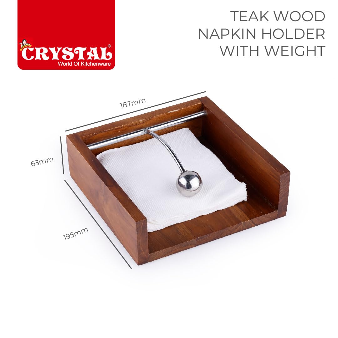 Crystal T/W Napkin Holder with Weight