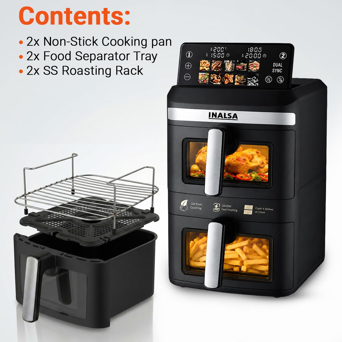 Inalsa Nutri Fry Dual Zone Air Fryer 2100 W