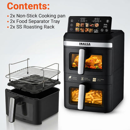 Inalsa Nutri Fry Dual Zone Air Fryer 2100 W