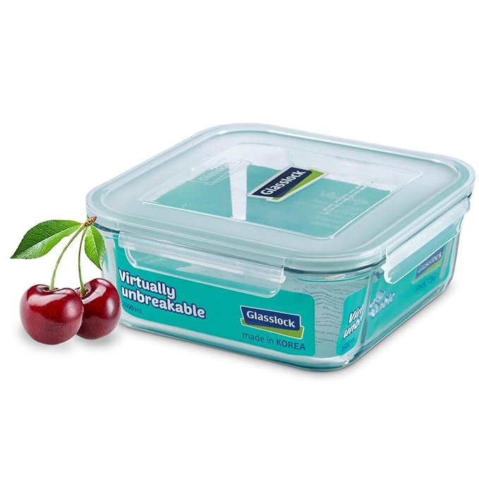 Glasslock Rectangle Glass Storage Container — Airtight, 715ml to 2L