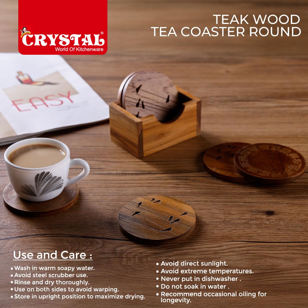 Crystal T/W Tea Coaster Round
