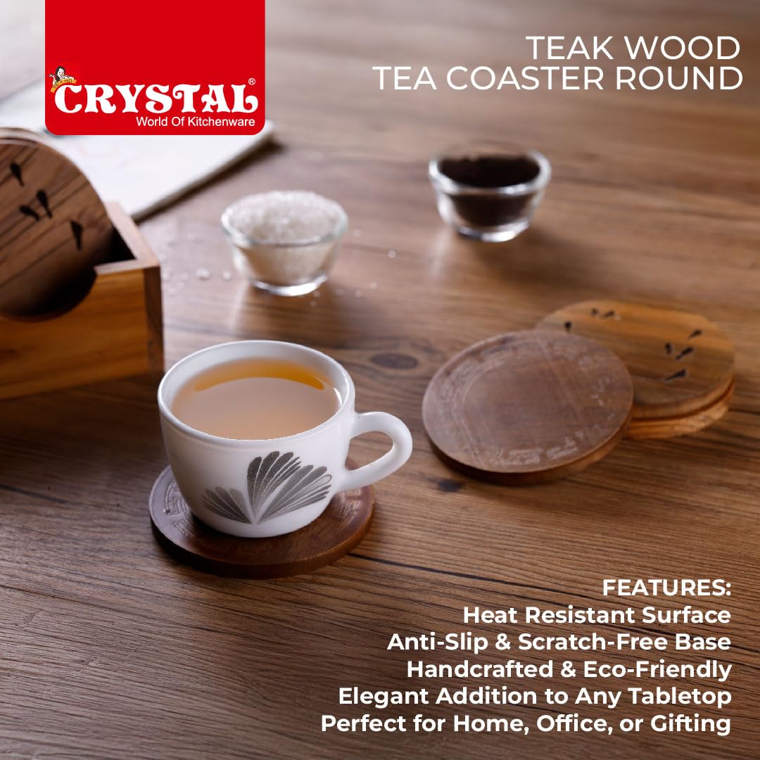 Crystal T/W Tea Coaster Round