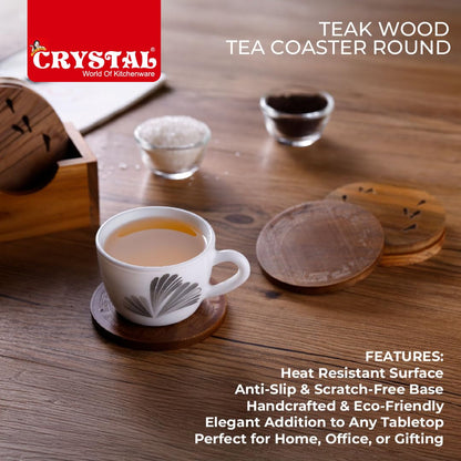 Crystal T/W Tea Coaster Round