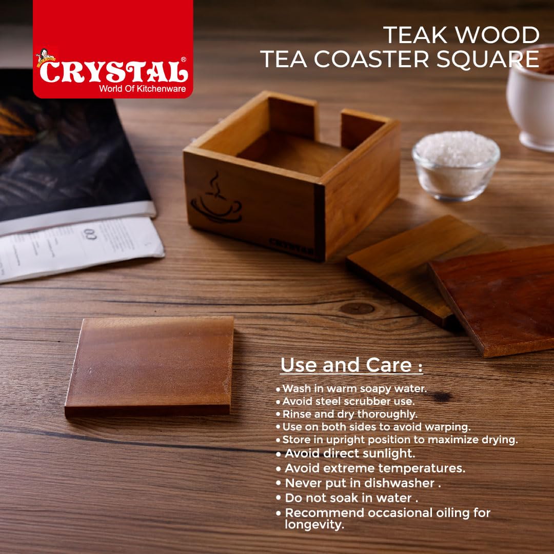 Crystal T/W Tea Coaster Square