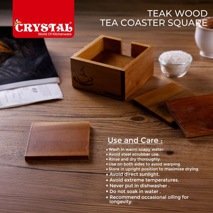 Crystal T/W Tea Coaster Square