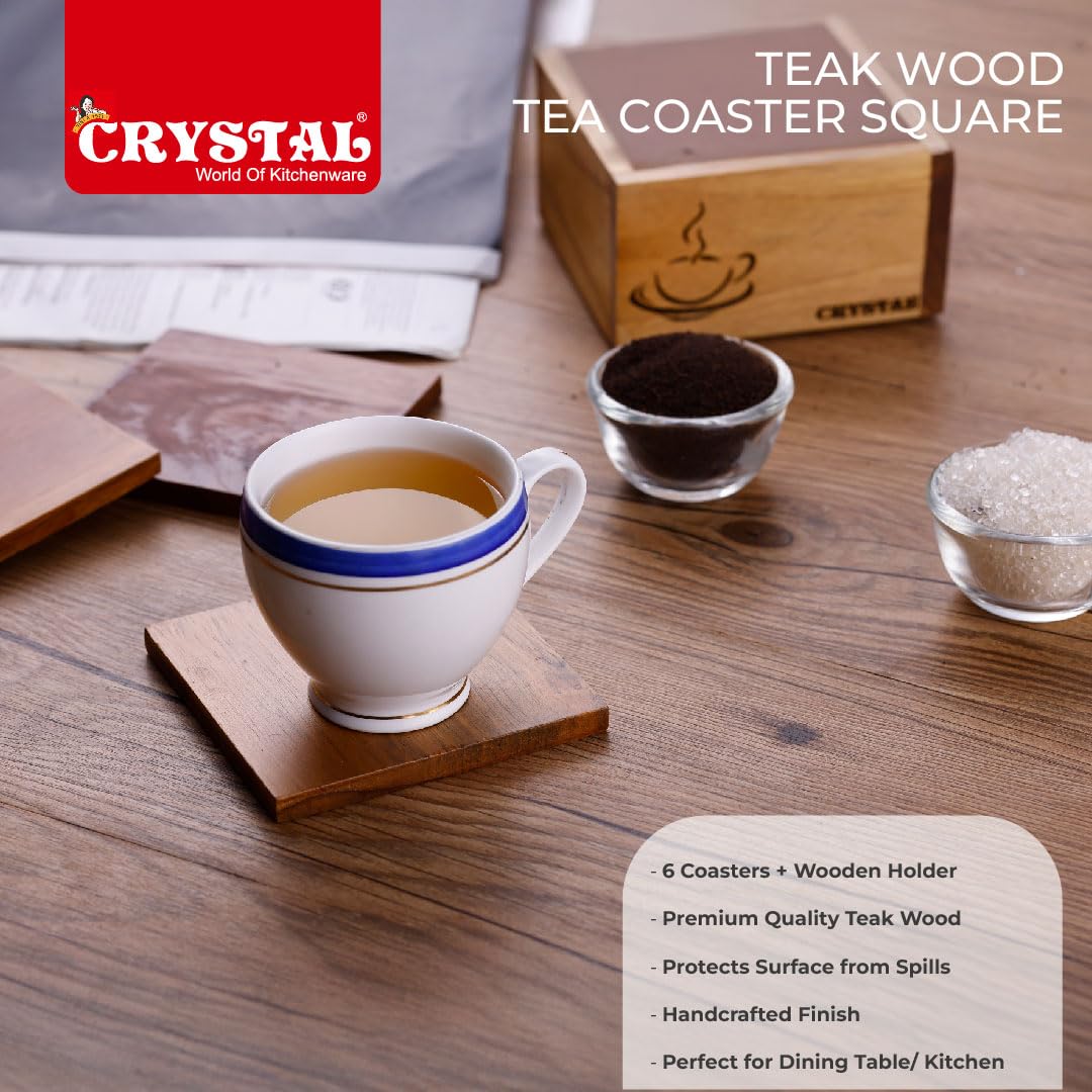 Crystal T/W Tea Coaster Square