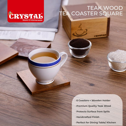 Crystal T/W Tea Coaster Square